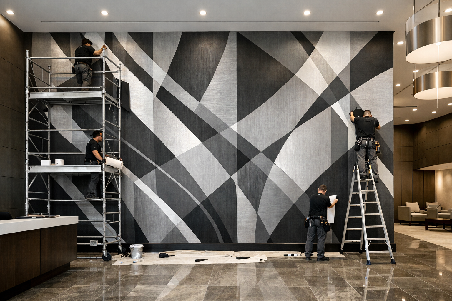 H & S Lumber Co custom wallpaper projects in Charlotte NC