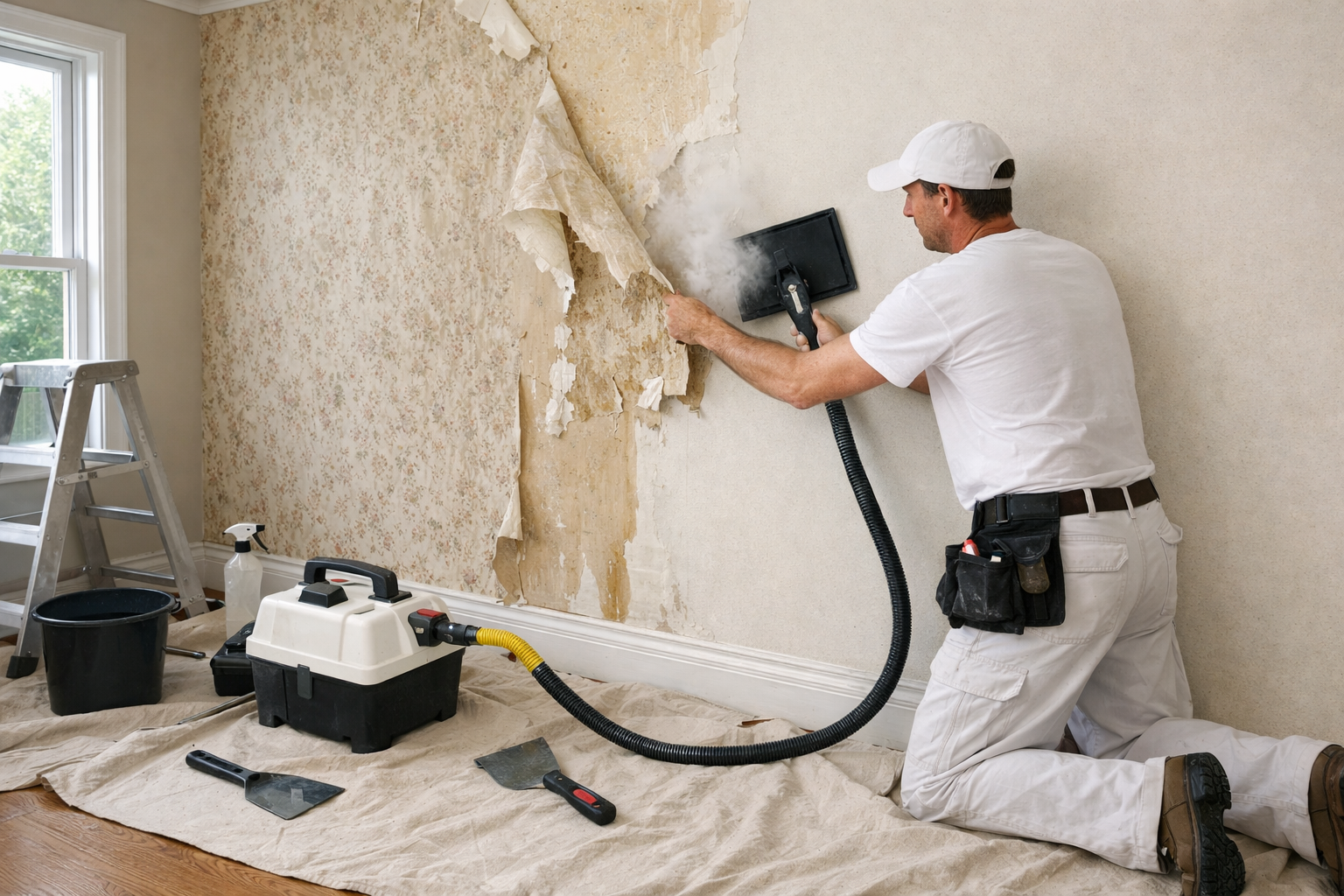 H & S Lumber Co residential wallpaper installation in Charlotte NC